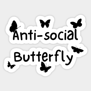 Anti-Social Butterfly Sticker